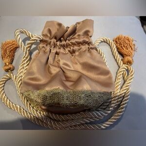 Vintage Elegant Tan Drawstring Women's Small Bag